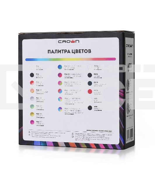 Филамент Crown Micro CM-FILPLA002B PLA 1.75 1кг чёрный