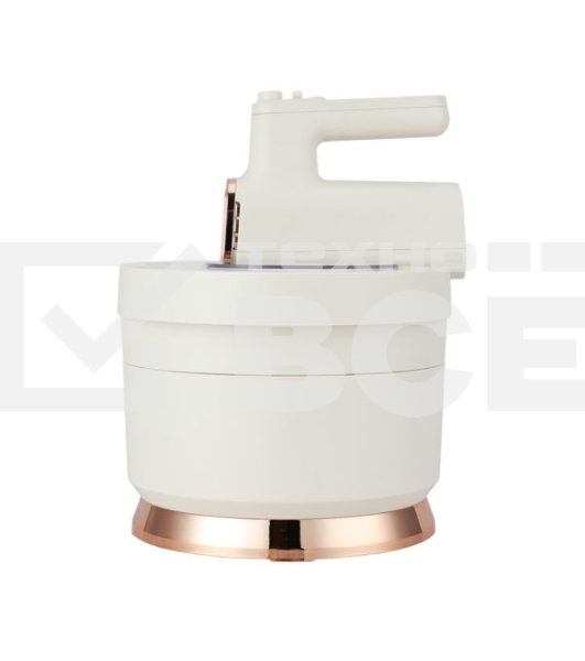 Миксер с чашей Centek CT-1129 бежевый/золотой хром, 800 Вт