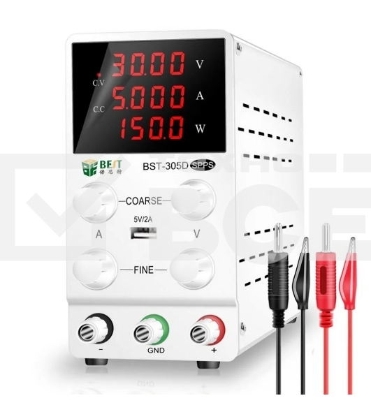 Лабораторный источник питания BESTOOL BST-305D 30В, 5А, цифровой дисплей, 1 канал, пост. ток