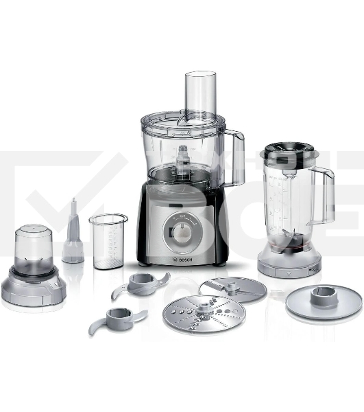 Кухонный комбайн Bosch MCM3501M 800 Вт, Скорости: 2, Блендер 1 л, Чаша 2.3 л, Цвет: черны/серебристый