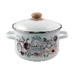 Кастрюля Appetite 1RD161М Roses эмалированная сталь 2 л 60070377, фото 1