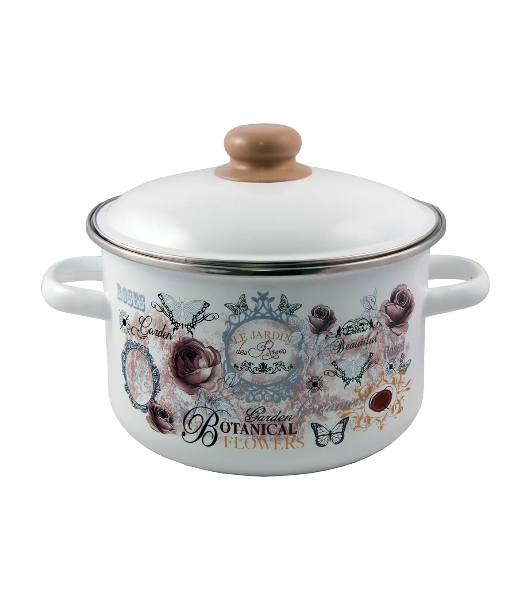 Кастрюля Appetite 1RD161М Roses эмалированная сталь 2 л 60070377