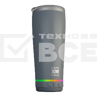 Термокружка с портативной колонкой SOUNDMAX SM-TC001(серый)