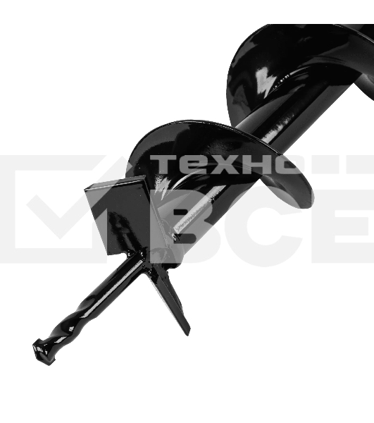 Шнек для грунта Denzel E-80, диаметр 80 мм, длина 800 мм, соединение 20 мм, несъемный нож