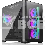 Компьютерный корпус без блока питания Case Raijintek ATREUS BT4, Midi-Tower, TG, 4x120мм ARGB, 2xUSB-A 3.0 + 1xUSB Type-C, E-ATX, ATX, mATX, mITX черный, фото7