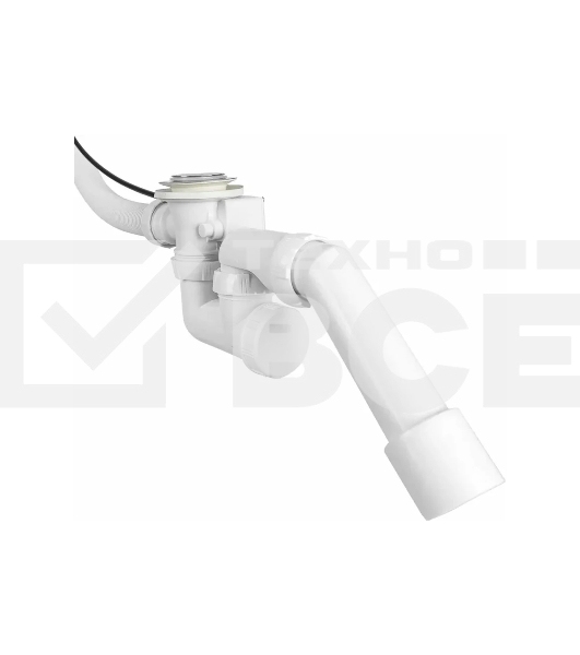 Слив-перелив полуавтомат c регулир. сиф, внеш. кабелвентиль латунь хром, клапан нерж.ст., L700мм и труб