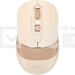Мышь беспроводная A4Tech Fstyler FG10CS Air бежевый/коричневый оптическая (2000dpi) silent беспроводная USB для ноутбука (4but), фото 1