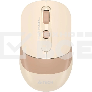 Мышь беспроводная A4Tech Fstyler FG10CS Air бежевый/коричневый оптическая (2000dpi) silent беспроводная USB для ноутбука (4but)