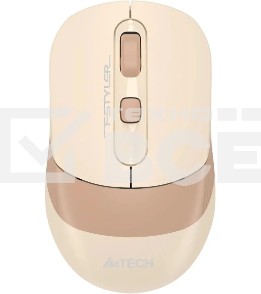 Мышь беспроводная A4Tech Fstyler FG10CS Air бежевый/коричневый оптическая (2000dpi) silent беспроводная USB для ноутбука (4but)