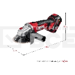 Угловая шлифовальная машина ЗУБР 18В, 1 АКБ (4Ач), в кейсе. УШМ-18-125-41, фото12