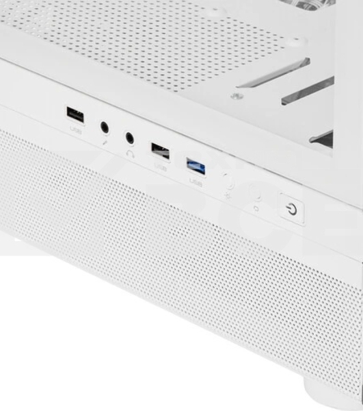 Компьютерный корпус PcCooler ME200 MESH WH белый-черный без БП ATX 3x120mm 2xUSB3.0 audio bott PSU
