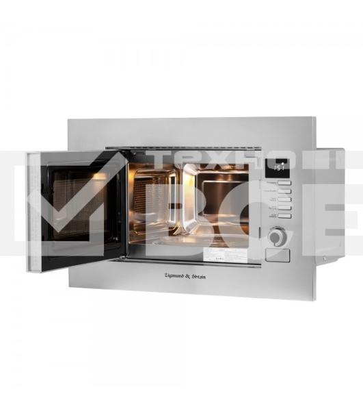 Микроволновая печь встраиваемая Zigmund & Shtain BMO 21 S нержавеющая сталь, 20 л, 1200 Вт, переключатели - поворотный механизм/кнопки