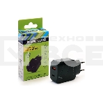 Адаптер сетевой Ergolux ELX-РA01QC-C02 1USB+1Type C 100-220В 5-9В/3А QC коробка черный Ergolux, фото 1