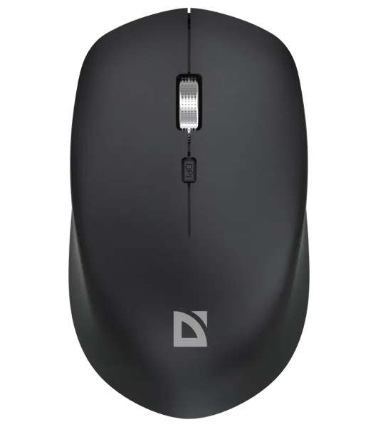 Мышь беспроводная Defender Velvet MB-406 черный, 1600 dpi, радиоканал, Bluetooth, USB, кнопки - 4