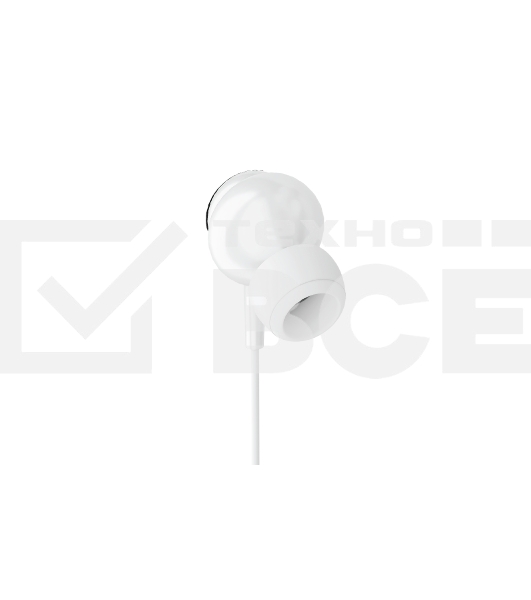 Наушники-гарнитура OLMIO Fly 3.5мм, белые, с микрофоном и кнопкой ответа