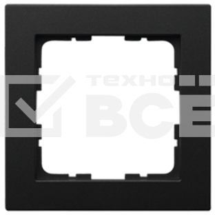 Рамка Jasmart 1-м G-Classic черный матовый soft touch