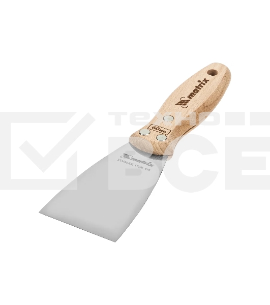 Шпательная лопатка Matrix из нержавеющей стали, 60 мм, буковая рукоятка, EFP