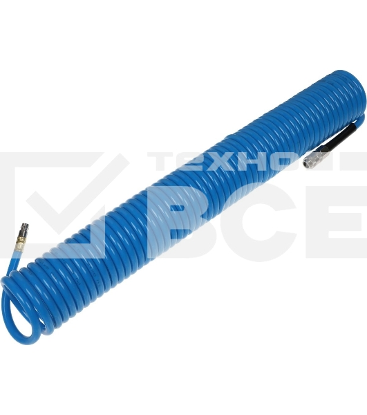 Пневматическое оборудование FUBAG Шланг спиральный с фитингами [170306] рапид полиуретан 15 бар 8х12мм 15м