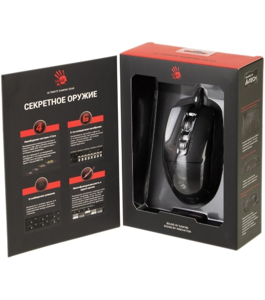 Мышь проводная A4Tech Bloody W70 Max черный, 10000 dpi, USB, кнопки - 9