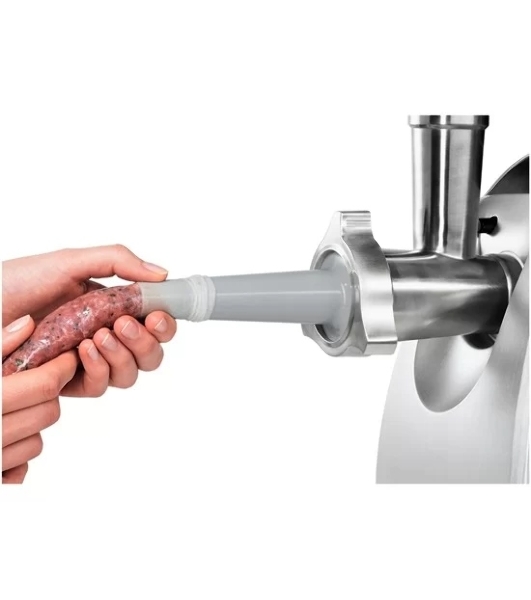 Мясорубка электрическая Bosch MFW68640 черный, 2200 Вт, 4.3 кг/мин, реверс, металлический лоток, насадки - 5