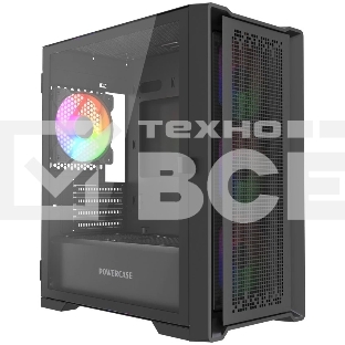 Корпус PowerCase ByteFlow Micro Black LE, Micro-Tower, чёрный