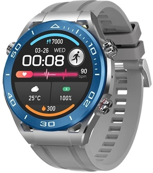 Умные часы Hoco Y16, 1.39 дюйм TFT (TN), отсутствует, Bluetooth NFC, IP67, серебристый