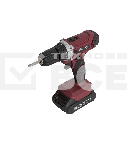 Дрель-шуруповерт Pioneer CD-M2011C USP, Аккумуляторная, 20В, Кейс