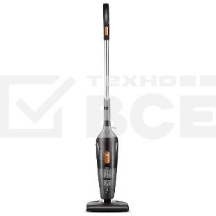 Пылесос вертикальный Deerma DX115C черный, питание от сети, 600 Вт, уборка сухая, пылесборник 1.2 л