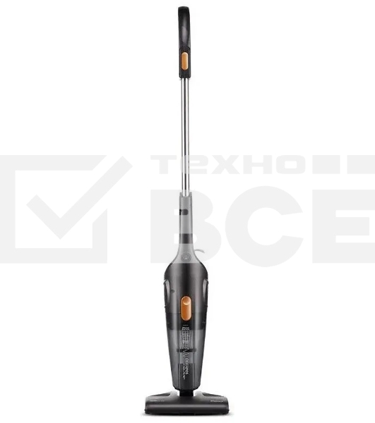 Пылесос вертикальный Deerma DX115C черный, питание от сети, 600 Вт, уборка сухая, пылесборник 1.2 л