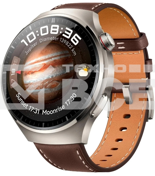 Умные часы HUAWEI 4 PRO титановый/коричневый MDS-AL00