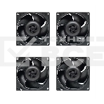 Комплект вентиляторов для корпуса Arctic S8038-10K (4 Pack) черный, 80 мм, 10000 об/мин, 4 pin, фото 1