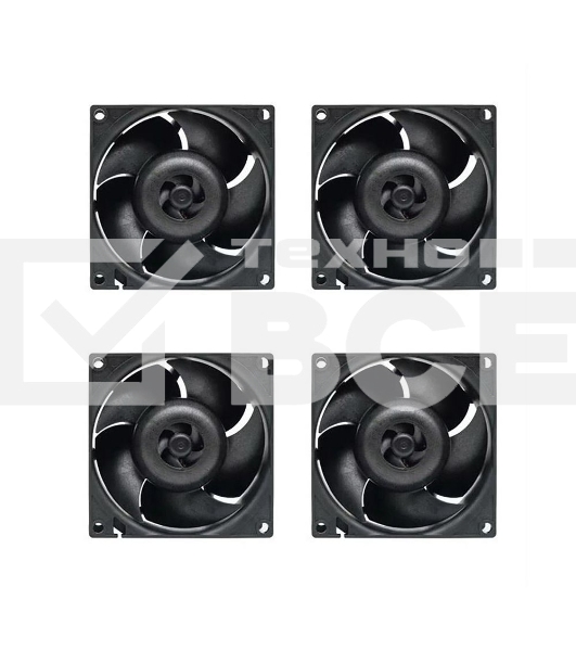 Комплект вентиляторов для корпуса Arctic S8038-10K (4 Pack) черный, 80 мм, 10000 об/мин, 4 pin