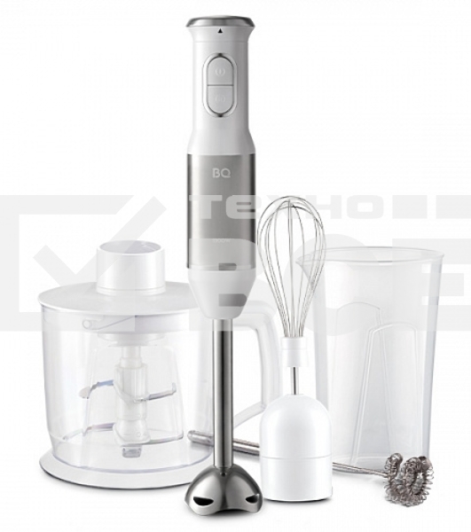 Блендер BQ HB62PS Steel-White. Мощность:1300Вт, 4 в 1 блендер+миксер+измельчитель+насадка для вспенивания молока