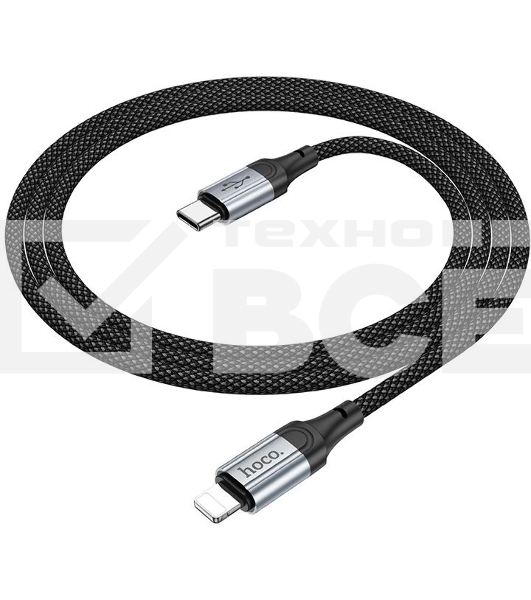 Кабель Hoco X102 Fresh iP USB Type-C (m)-Lightning (m) 1м черный коробка