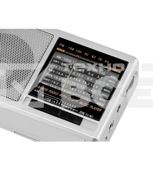 Радиоприемник портативный Hyundai H-PSR160 серебристый USB microSD