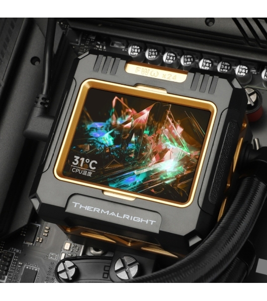 Система жидкостного охлаждения Thermalright Frozen Warframe 360 ARGB Soc-AM5/AM4/1200/1700/1851 черный 4-pin 29.8dB Al LCD Ret (F-WFRAME-360-BL-ARGB)