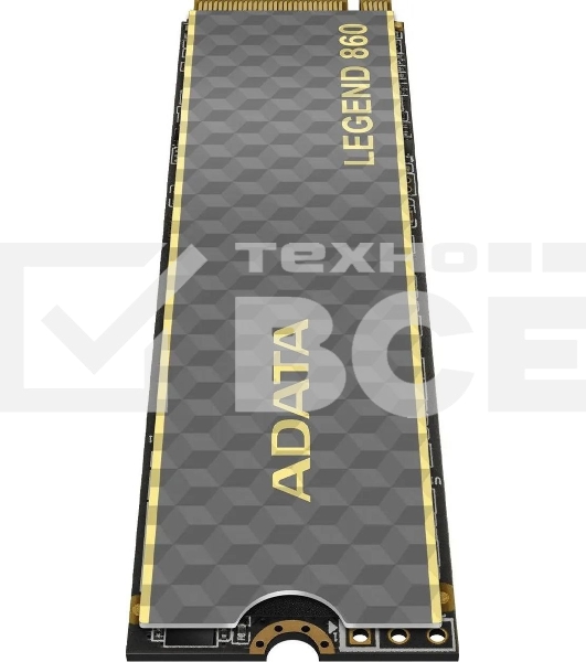 Накопитель SSD ADATA LEGEND 860, 500Gb, PCIe 4.0 x4, M.2 2280, NVMe, R/W 5000/3000, с радиатором