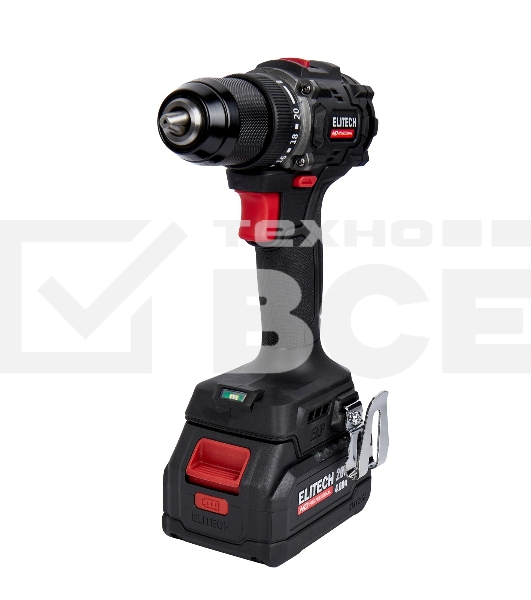 Дрель-шуруповерт аккумуляторная Elitech CD 20SL2 (E2201.040.02) 80Вт аккум. патрон:быстрозажимной (кейс в комплекте) (205718)