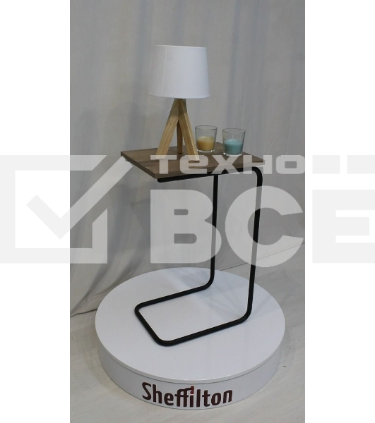 Столик придиванный SHEFFILTON SHT-CT9 дуб галифакс табак/черный муар ЛДСП/металл 205156