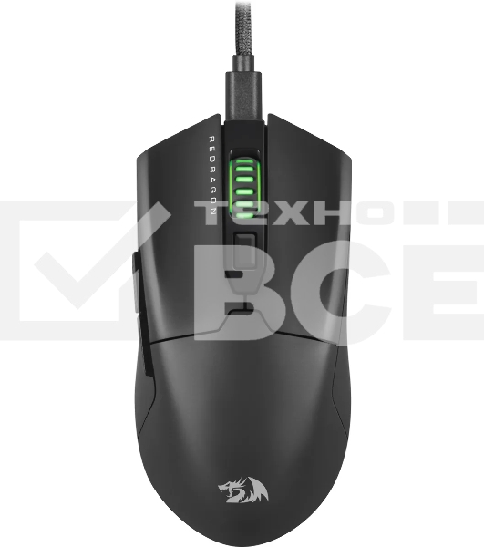 Мышь проводная игровая REDRAGON FYZU черная (USB, Pixart P3395, Huano, 6 кн., 26000 Dpi, RGb подсветка)