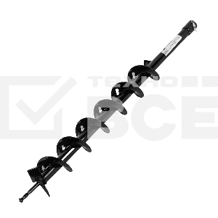 Шнек для грунта Denzel E-80, диаметр 80 мм, длина 800 мм, соединение 20 мм, несъемный нож