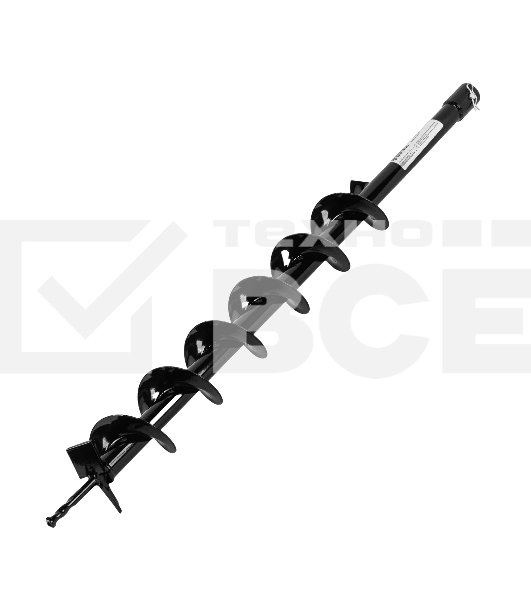 Шнек для грунта Denzel E-80, диаметр 80 мм, длина 800 мм, соединение 20 мм, несъемный нож