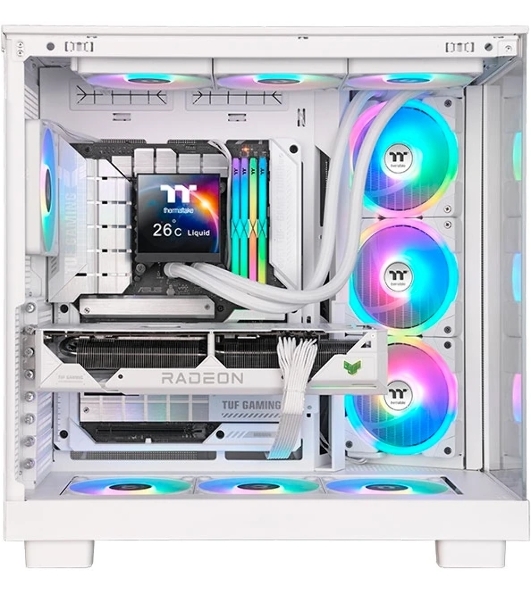 Система жидкостного охлаждения Thermaltake MAGFloe 360 Ultra Snow ARGB Soc-AM5/AM4/1200/1700/1851 белый 4-pin 30.6dB Al+Cu LCD Ret (CL-W433-PL12SW-A)