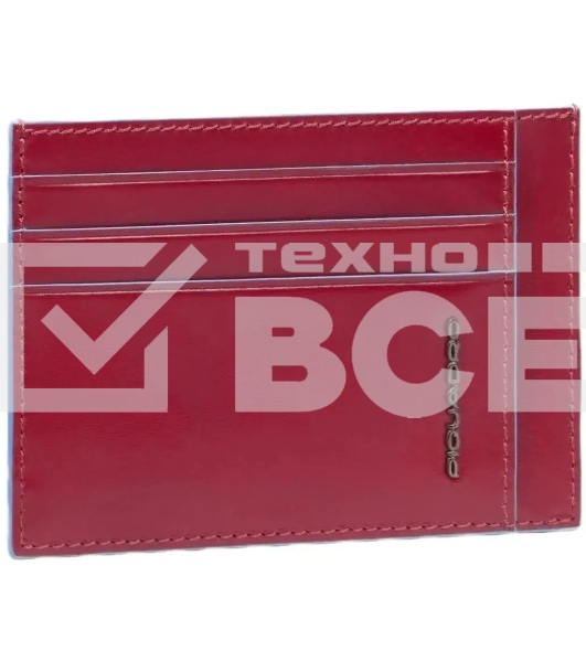 Чехол для кредитных карт Piquadro Blue Square PP2762B2R/R, натур.кожа, красный