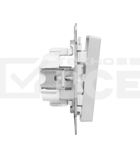 Механизм выключателя EKF UP1-SWA-20 Эпика двухклавишный, алюминий