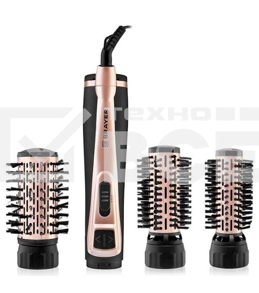 Фен-щётка BRAYER BR3100 черный/золотистый, 1000 Вт, 35/40/50 мм