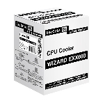 Кулер ExeGate Wizard EXX600-PWM.FRGb (Al+Cu, 6 тепл.трубки, LGA775/1150/1151/1155/1156/1200/1700/1851/AM2/AM2+/AM3/AM3+/AM4/AM5/FM1/FM2/754/939/940, TDP 180W, Fan 120мм PWM, 800-2400RPM, Hydro bearing, 4pin, 11-24db, 540г, FRGb подсветка, с термопастой, на защелках, Color Box), фото2