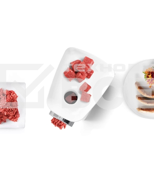 Мясорубка электрическая Bosch MFW2520W белый, 1500 Вт, 1.7 кг/мин, насадки - 4