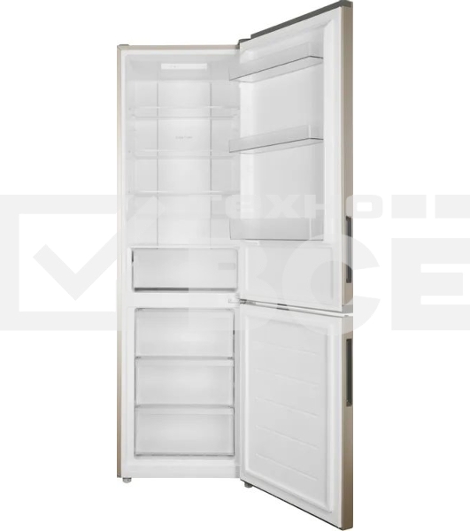 Холодильник Candy CFN6200G золотистый двухкамерный 243/91л морозилка снизу, No Frost