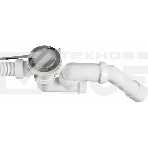 Слив-перелив полуавтомат c регулир. сиф, внеш. кабелвентиль латунь хром, клапан нерж.ст., L700мм и труб, фото5